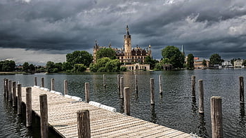 lake, castle, architecture, city, storm, heaven, schwerin, germany, mecklenburg Western Pomerania, mecklenburg, sightseeing