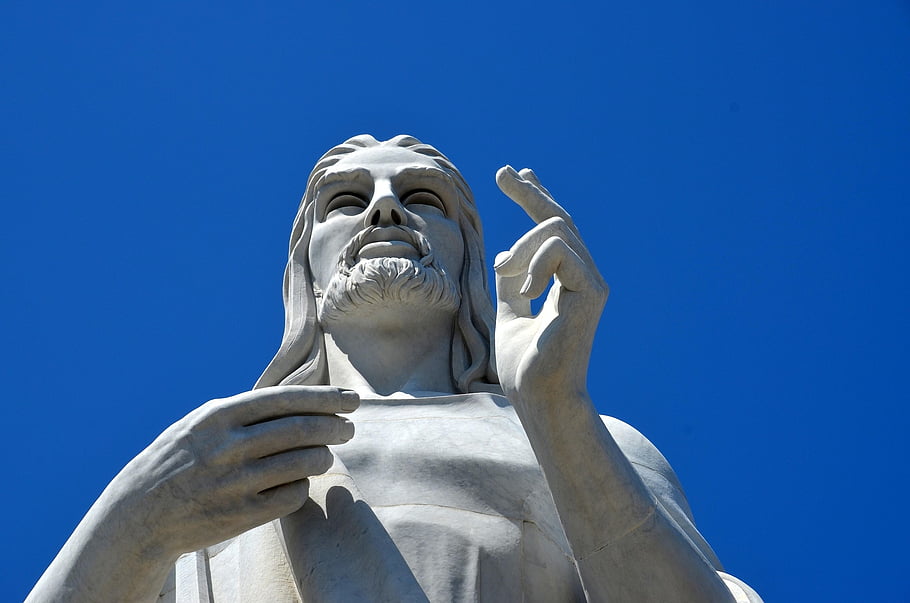 statue, jesus, havana, religion, sculpture
