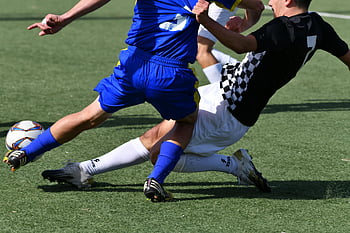 piłka nożna, gracze, Działanie dynamiczne, sprzęt, intensywny mecz, słoneczny dzień, Sport, pole, zawody, atletyczny, gra