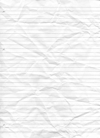 Pomačkaný papír, linkovaný papír, vodorovné čáry, bílý papír, detailní textura, zmačkaný papír, notebook papír, psací papír, papírové pozadí, povrch papíru, papír vzor