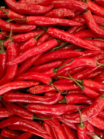 red chili peppers, close-up photograph, bright red peppers, spicy peppers, flavor and heat, captured in Indonesia, chili peppers, red peppers, spicy food, Indonesian cuisine, food photography