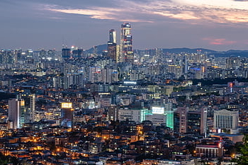 bygninger, natt utsikt, Seoul, korea, arkitektur, skyline, skyskrapere, nattlys, Urban