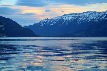 lake Thun, panorama, beautiful Nature, mountains, sunset, nature, alps, snowcap, lake, nature Background, alpine Landscape