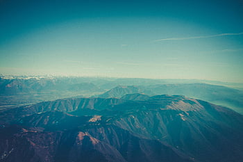 prise de vue aérienne, chaîne de montagnes, ciel clair, brouillard, beauté naturelle, photographie de paysage, serein, vaste, point de vue, paysage large, région sauvage