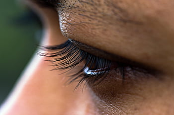 eyelashes, eye, human, vision, face, woman, closeup, macro, black, man, person