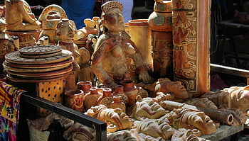 ceramics, pottery, guatemala, terracotta, maya, ethnic, market, decoration