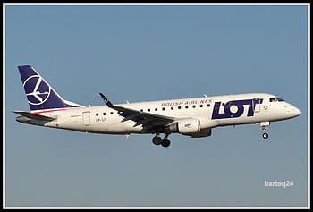 Embraer ERJ-175LR, ERJ-170-200LR, SP-LIF, LOT Polish Airlines, Chopin Airport, Warsaw, Poland, Europe, aircraft, flight, landing