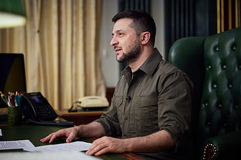 Volodymyr Zelenskyy, Presidente, Ucraina, kyiv, indirizzo, Città ucraine, la libertà, resistenza, occupanti, schiavi, discorso