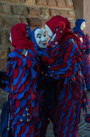 karnevál, kosztüm, Fasnet, sváb alemannic, fa álarc, faragott, céh, bolondok céh, Freiburg, fesztivál, ünneplés