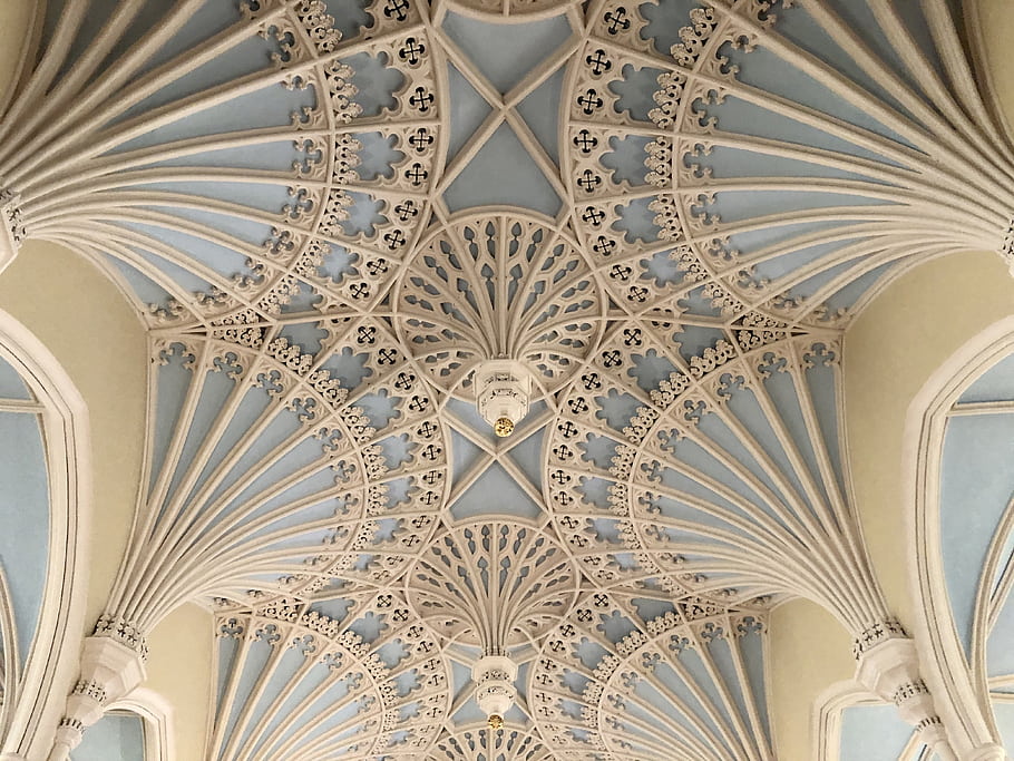ceiling, Unitarian Church, Charleston, Harleston Village, fan tracery, Gothic style, National Historic Landmark, South Carolina, Archdale Street, renovation, earthquake damage