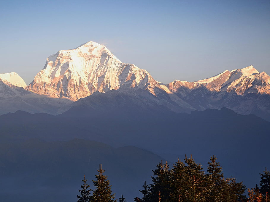 hory, svítání, trekking, Nepál, himalayan, annapurna, Příroda, krajina, cestovat
