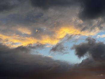 sky, clouds, sunset, eve, nature, evening, evening Sky