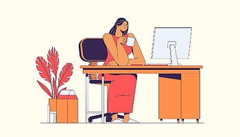 woman, workplace, digital Art, telework, female, girl, drawing, sketch, businesswoman, technology, virtual