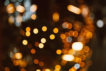 bokeh fotografie, žlutá světla, Golden Bokeh, teplá světla, bokeh efekt, Slavnostní světla, rozmazané světla, zlatá záře, displej bokeh, Bokeh Art