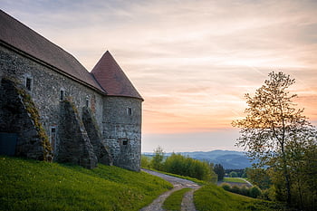hrad, pevnost, hradní zeď, rytíř, kopec, Piberstein, rytířský hrad, středověk, mühlviertel, horní rakousko, Rakousko