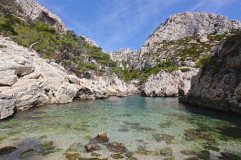 calanque, Marseille, sugiton, pláž, soukromé, mládí, uklidnit, relaxovat, cestovat, trekking, krajina