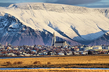 iceland, city, reykjavik, church, landmark, architecture, panorama, buildings, icelandic, downtown