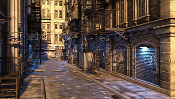 도시 풍경, 측면 거리, 도로, 집 앞, 정면, 역사적인 중심지, 건물, Steampunk, 도시의, 골목, 백스트리트