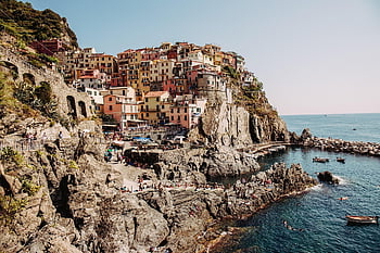 manarola, cinque Terre, italy, sea, mediterranean, coast, village, liguria, vacations, water, houses