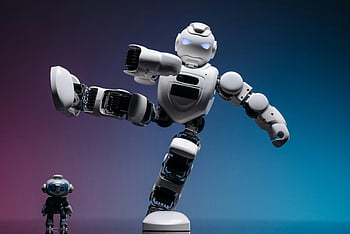 White Robot, small robot, futuristic robots, advanced robotics, innovation, studio setting, close-up, multi-robot scene, technology, artificial intelligence, humanoid robot