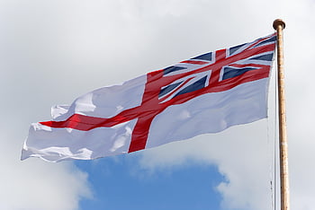 flag, united Kingdom Flag, union Flag, english Flag, british Flag, fluttering, flag In The Wind, flagpole, red, blue, cloudy