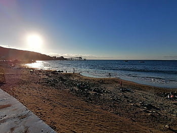 pláž, oceán, západ slunce, nebe, slunce, uklidnit, antofagasta, Chile, Příroda, sol, mar