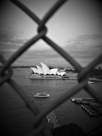 sydney, Austrália, ópera, casa, balsa, Porto