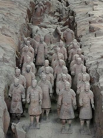 terakota, terakotová armáda, terakotoví válečníci, Čína, xian, xi'an, socha, starověké, archeologie, čínština, sochařství