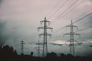 výkonový pól, Stožár vysokého napětí, elektrická věž, trakční vedení, elektřina, moc věž, energie, vysokého napětí, stožár, napájecí adaptér, elektrické vedení