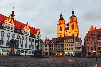 Wittenberg, marktplaats, gebouwen, Duitsland, architectuur, kerk, plein, oude stad, stad