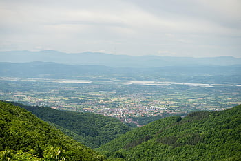 dağlar, vadi, Kent, bijeli kamen, bosnia, Bosna Hersek, kozara, Balkan, panorama, bakış açısı, sis