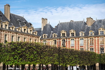 case, edifici, edifici di mattoni, storico, facciate, architettura, città, piazza della città, Vosges Place, Francia, Parigi