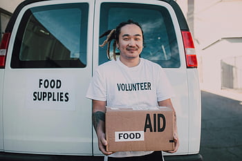 dobrovolník, potravinovou pomoc, box, vozidla, štědrost, Pomoc, dodávky potravin, charity, dar, humanitární