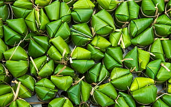 banana, food, glutinous, lthailand, natural, nature, plant, rice, steamed, texture