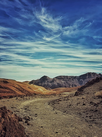 volcano, mountain, landscape, desert, sky, nature, teide, tenerife, blue Sky, rock, spain