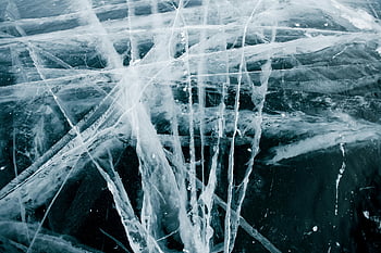 prasklý led, bílá a modrá, Ruské jezero, Icy Art, detail, složité vzory, Umění přírody, zamrzlé jezero, zimní krajina, textura ledu, trhliny s ledem