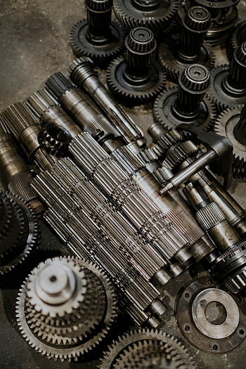 Kovové kolečky, Kovová zařízení, Složité stroje, průmyslový design, detailní pohled, Mechanické komponenty, průmyslové použití, mechanické části, Sestava zařízení, díly strojního zařízení, kovové převody