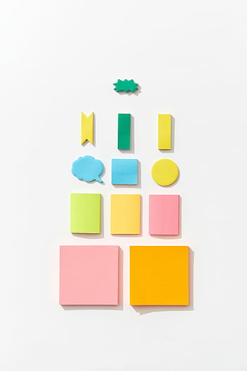 sticky notes, assorted sticky notes, speech bubbles, various shapes, vibrant colors, white background, colorful sticky notes, different sizes, office supplies, memo pads, sticky note pads