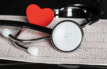 stethoscope, ecg, electrocardiogram, heartbeat, heart, frequency, curve, cardiology, control Examination, heart Diseases, healthcare