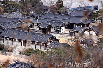 hanok, střešní taška, Dům, Korejská republika, tradiční, Korea, postavit, dlaždice dům, korejské kultury, Korejská věc, prostory