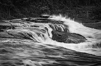 Fluss, fließen, Strom, Bach, schnell, Felsen, Welle, Meer, Natur, einfarbig, Wasser