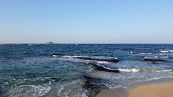oceán, východní moře, zimní moře, vysoký, s, gangwon