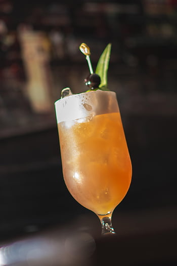 koktejl, hurikán, napít se, sklenka, alkohol, bar, tropický, nápoj, vysoký, letní, barvitý