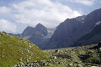 glacier, mountains, nature, scenery, chhajiwas, himalayas, deodar, sonamarg, kashmir, india, landscape