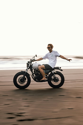 muž na koni motocyklu, bali beach, Bezstarostná jízda na motocyklu, mladý muž, volný čas, dobrodružství, motocykl, pláž, venkovní aktivita, cestovat, dovolená
