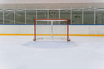 hokejový gól, hokejové hřiště, lední hokej, branková síť, Sportovní témata, kluziště, Cíl, Hokejové vybavení, vnitřní kluziště, sportovní fotografie, ledové plochy