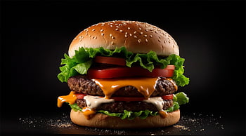 ai Generated, burger, food, cheeseburger, hamburger, meat, barbecue, lunch