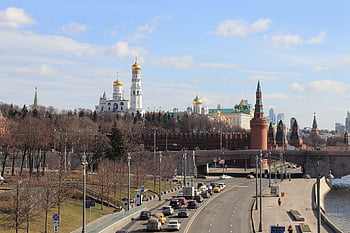 Moskova, Kremlin, Rusya, nehir, Kent, mimari, turizm, köprü, bina, çatı, Hristiyanlık