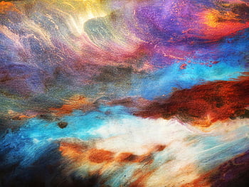 Abstraktes Gemälde, blau weiß gelb, Dynamische Kunst, lebendige Farben, faszinierend visualisiert, Blau lila Orange, abstrakte Kunst, bunte abstrakte, moderne Kunst, zeitgenössische Malerei, Abstrakter Expressionismus