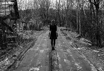 road, silhouette, figure, devastation, the Roads, the Ruins Of The, mystic, hell, rubbish, horror, horrors